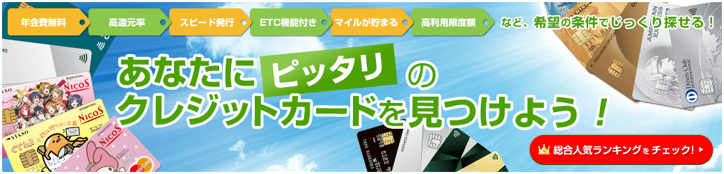 ライフスタイルに合わせた選び方であなたにピッタリのクレジットカードを見つけよう！