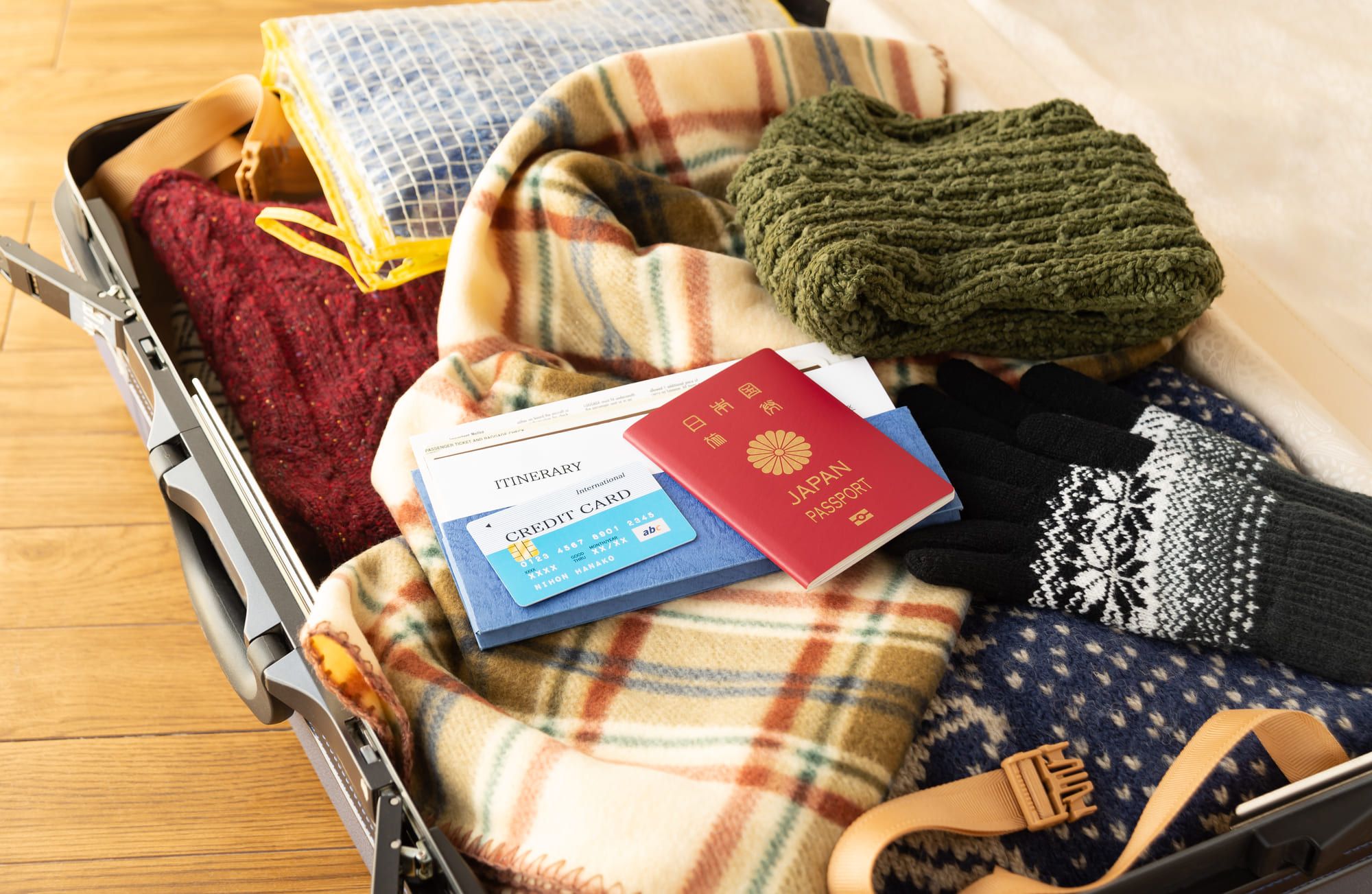 旅行の準備がされている